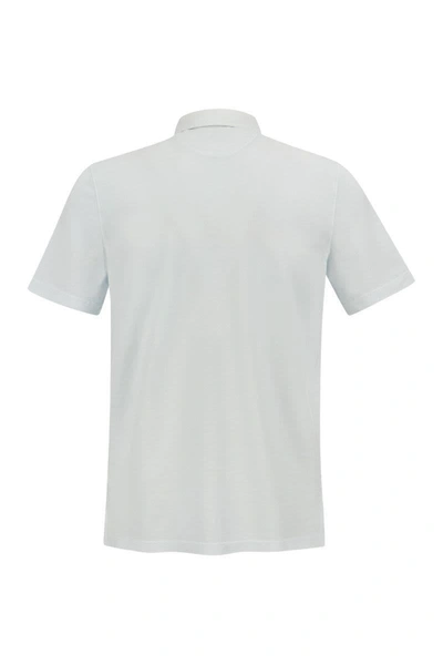 Shop Fedeli Short-sleeved Polo Shirt In Sky