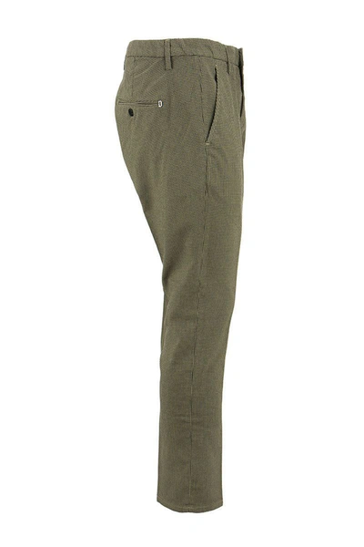 Shop Dondup Alfredo - Cotton Slim-fit Trousers In Sand