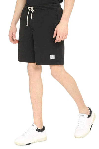 Shop Department 5 Collins Cotton Bermuda Shorts In Black
