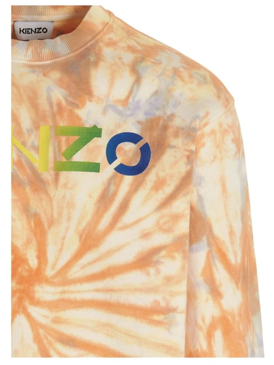 Shop Kenzo Logo Sweatshirt In Orange