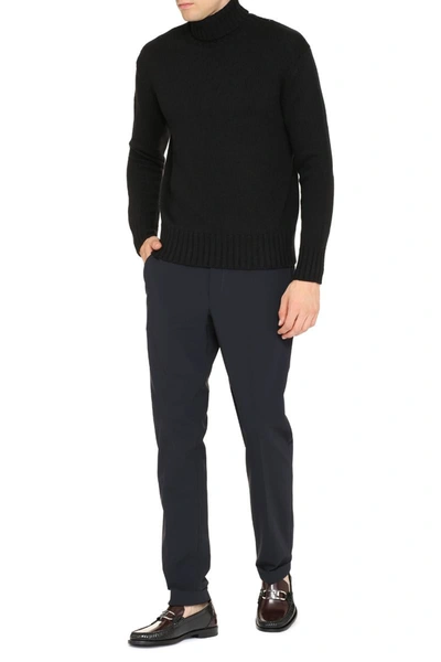 Shop Piacenza Cashmere Virgin-wool Turtleneck Sweater In Black