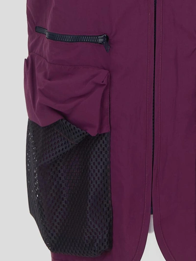 Shop Lc23 Jackets In <p> Vest In Violet Nylon With Contrasting Mesh Details