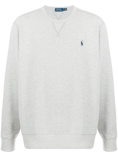 Shop Ralph Lauren Logo Sweatshirt With Logo In Grey