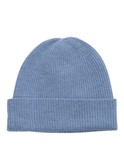 Ballantyne Ribbed Beanie In Light Blue