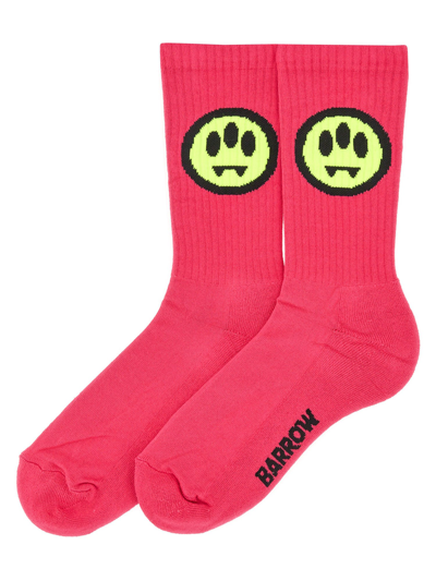 Shop Barrow Socks With Logo In Fucsia