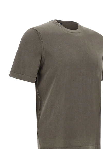 Shop Drumohr Cotton T-shirt In Grey