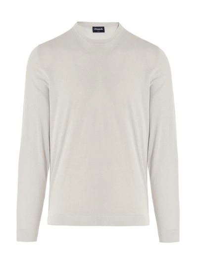 Shop Drumohr Frost Cotton Sweater In White