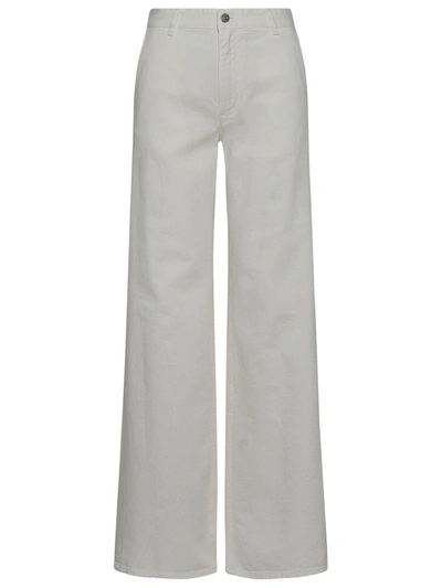 Shop Mm6 Maison Margiela White Cotton Denim Jeans