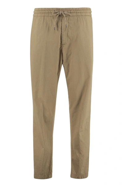 Shop Dondup Dom Cotton Trousers In Brown