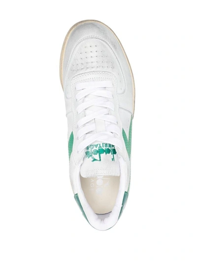 Shop Diadora Mi Basket Sneakers In Green