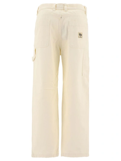 Shop Stussy Stüssy "canvas" Cargo Trousers In White