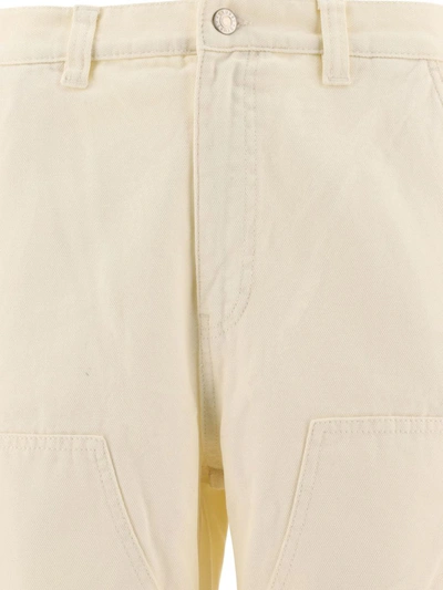 Shop Stussy Stüssy "canvas" Cargo Trousers In White