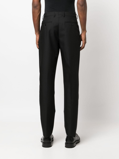Shop Lardini Pleated Tailored Trousers In Black