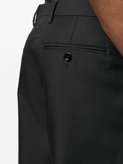Shop Lardini Pleated Tailored Trousers In Black