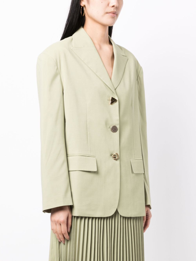 Shop Rejina Pyo Enzo Single-breasted Blazer In Green