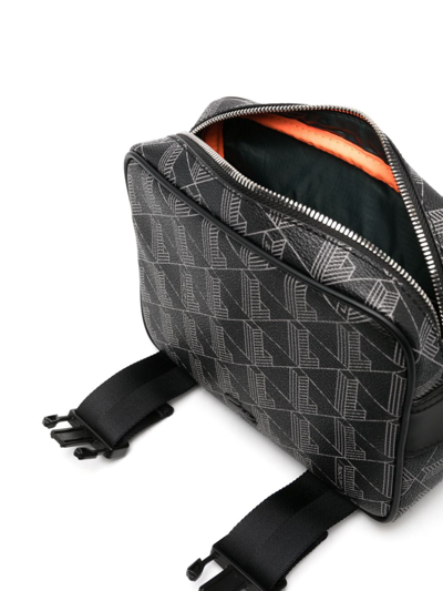 Lacoste Black 'the Blend' Monogram Messenger Bag for Men