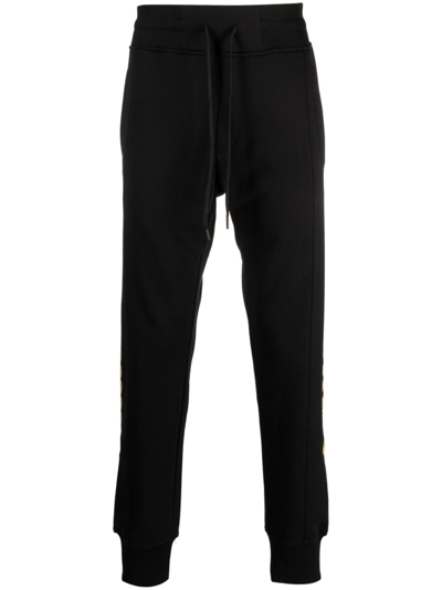 Shop Versace Jeans Couture Chain-print Track Pants In Black