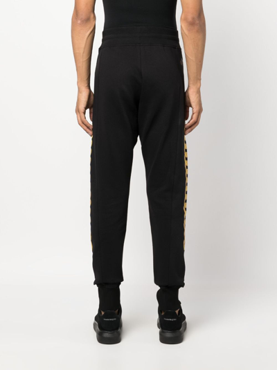 Shop Versace Jeans Couture Chain-print Track Pants In Black