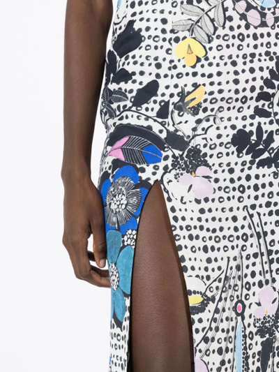 Shop Amir Slama Floral-print Maxi Skirt In Multicolour