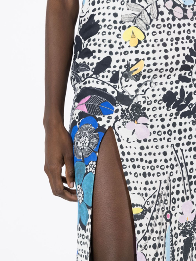 Amir Slama Floral-print Maxi Skirt In Multicolour