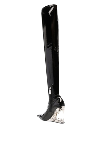 Shop Gcds Morso 110mm Vynil Boots In Black