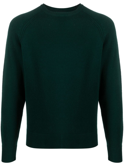 Shop Fursac Crew-neck Wool Jumper In Green