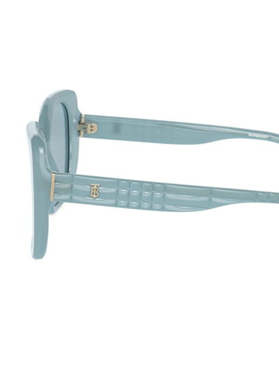Shop Burberry Eyewear Helena Square-frame Sunglasses In Blue
