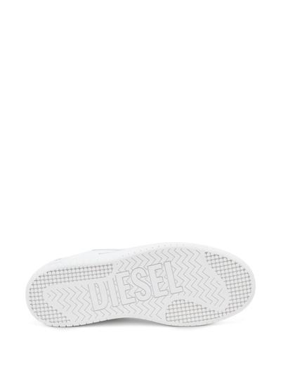 Shop Diesel S-athene Bold W Logo-appliqué Sneakers In White