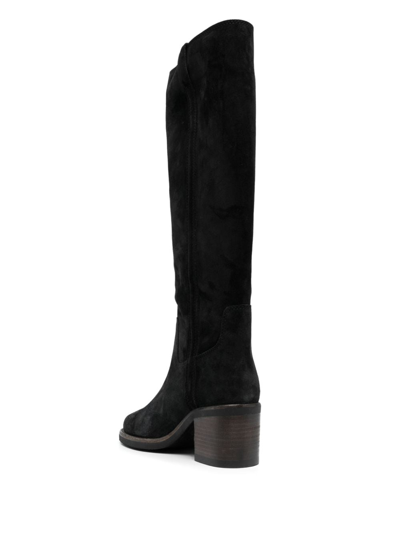 Isabel Marant Seenia Suede Knee-high Boots In Black