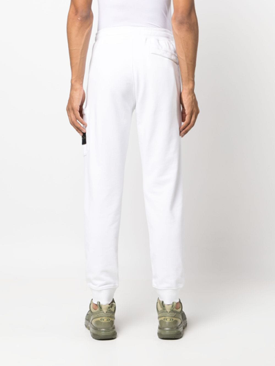 Shop Stone Island Compass-motif Track Pants In White