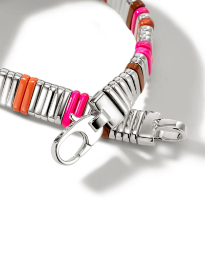 Shop John Hardy Colourblock Chain Jasper Bracelet In Silver