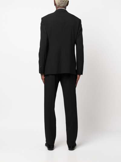 Shop Giorgio Armani Single-breasted Wool Suit In Black