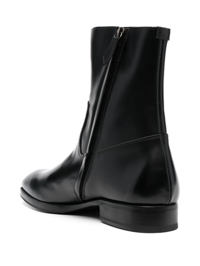 Shop Lidfort Leather Ankle Boots In Black