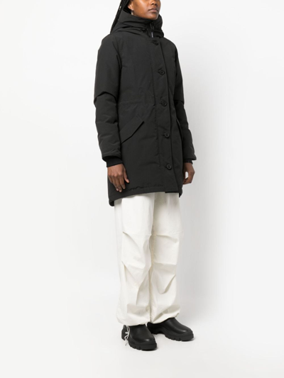 Canada Goose Rossclair Padded Hooded Parka In Black
