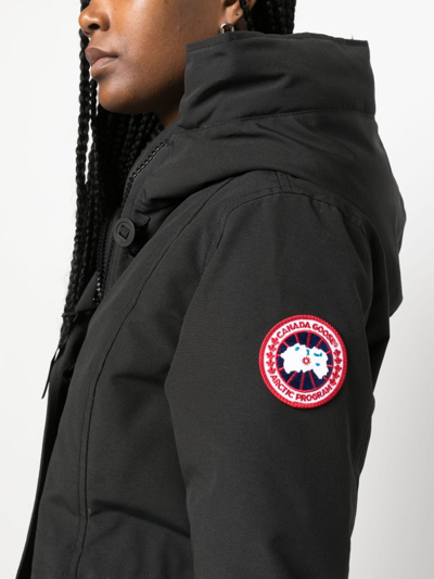 Shop Canada Goose Rossclair Padded Hooded Parka In Black