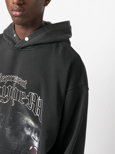 Shop Represent Mayhem Graphic-print Hoodie In Black