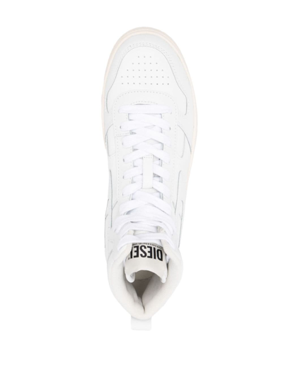 Shop Diesel S-ukiyo V2 Logo-appliqué Sneakers In White