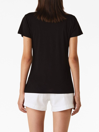 Shop Nili Lotan Carol V-neck T-shirt In Black