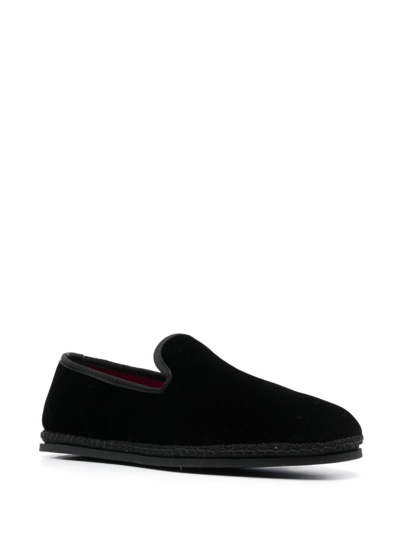 Shop Tom Ford Velvet Neal Loafers In Black