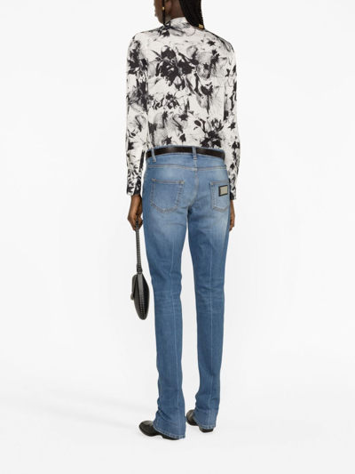 Shop Dolce & Gabbana Mid-rise Flared Jeans In Blue