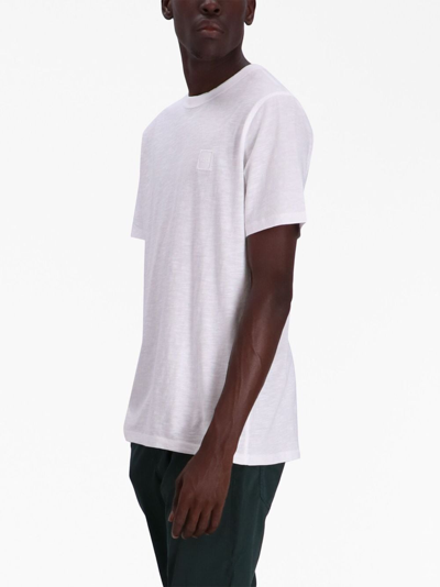 Shop Hugo Boss Logo-patch Cotton T-shirt In White