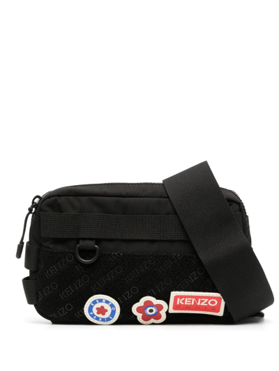 Shop Kenzo Jungle Utility Belt Bag In Black