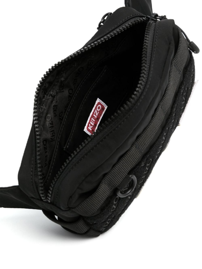 Shop Kenzo Jungle Utility Belt Bag In Black