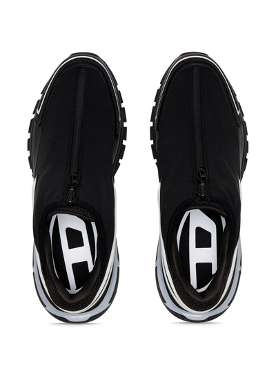 Shop Diesel S-serendipity Pro-x1 Zip X Logo-appliqué Sneakers In Black