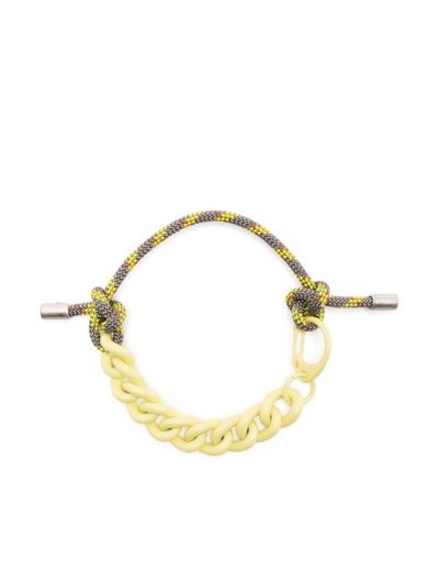 Shop Oamc Chain-link Rope Bracelet In Yellow