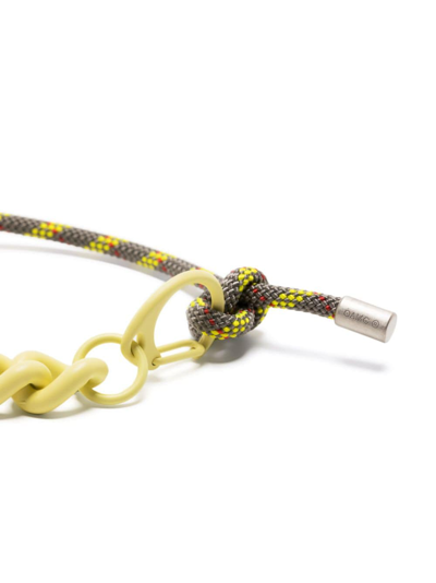 Shop Oamc Chain-link Rope Bracelet In Yellow
