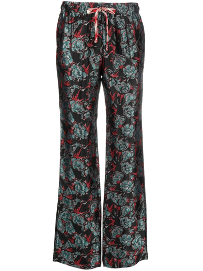 Shop Zadig & Voltaire Pomy Jacquard-pattern Trousers In Black