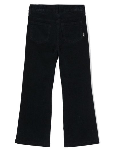 Shop Aspesi Corduroy Straight-leg Trousers In Blue
