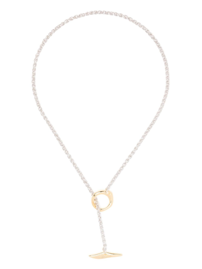 Shop Tom Wood Robin Chain Duo Two-tone Necklace In Gold
