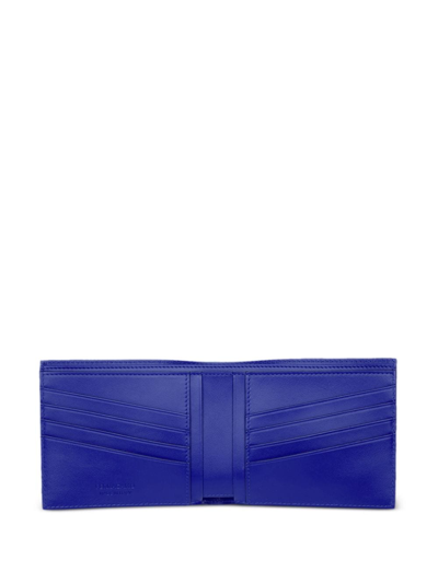 Ferragamo Logo-embossed Leather Wallet In Blue